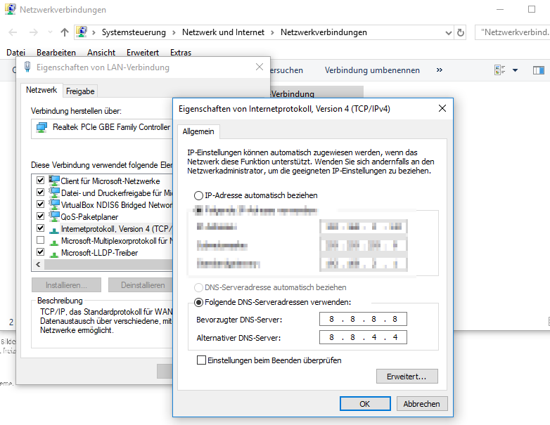 DNS-Server ändern
