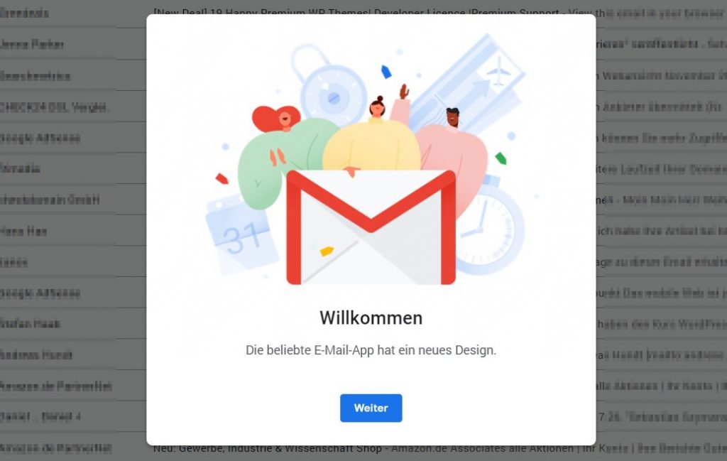 Neues Design für Gmail