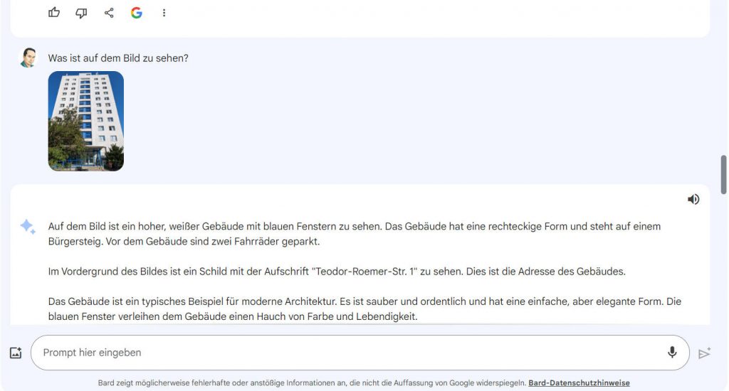 Screenshot: Google Bard